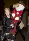 Miley Cyrus - with santa at Xmas shopping candids in Studio City